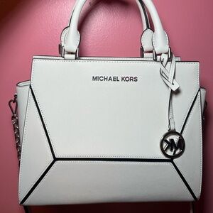 Michael Kors White Satchel Bag